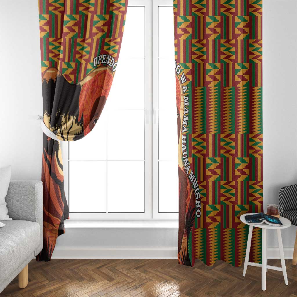 African Happy Mother's Day Window Curtain Black Mothers Kente Pattern