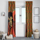 African Happy Mother's Day Window Curtain Black Mothers Kente Pattern