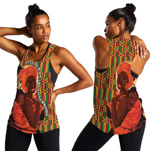 African Happy Mother's Day Women Racerback Tank Black Mothers Kente Pattern