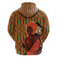 African Happy Mother's Day Zip Hoodie Black Mothers Kente Pattern