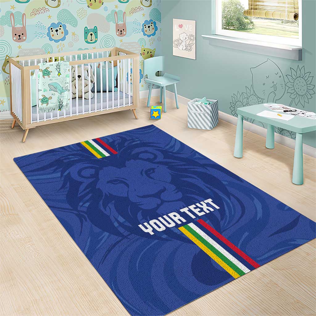 Custom Central African Republic Football Area Rug Allez Les Fauves
