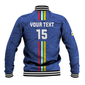 Custom Central African Republic Football Baseball Jacket Allez Les Fauves