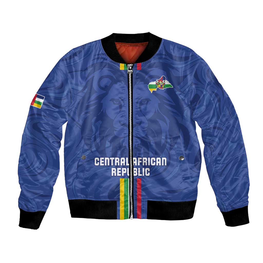 Custom Central African Republic Football Bomber Jacket Allez Les Fauves