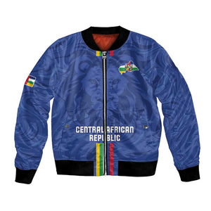 Custom Central African Republic Football Bomber Jacket Allez Les Fauves