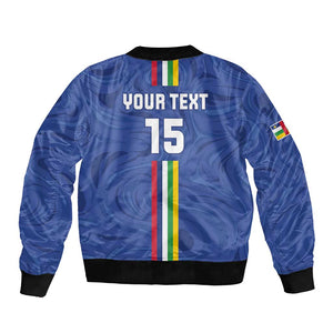 Custom Central African Republic Football Bomber Jacket Allez Les Fauves
