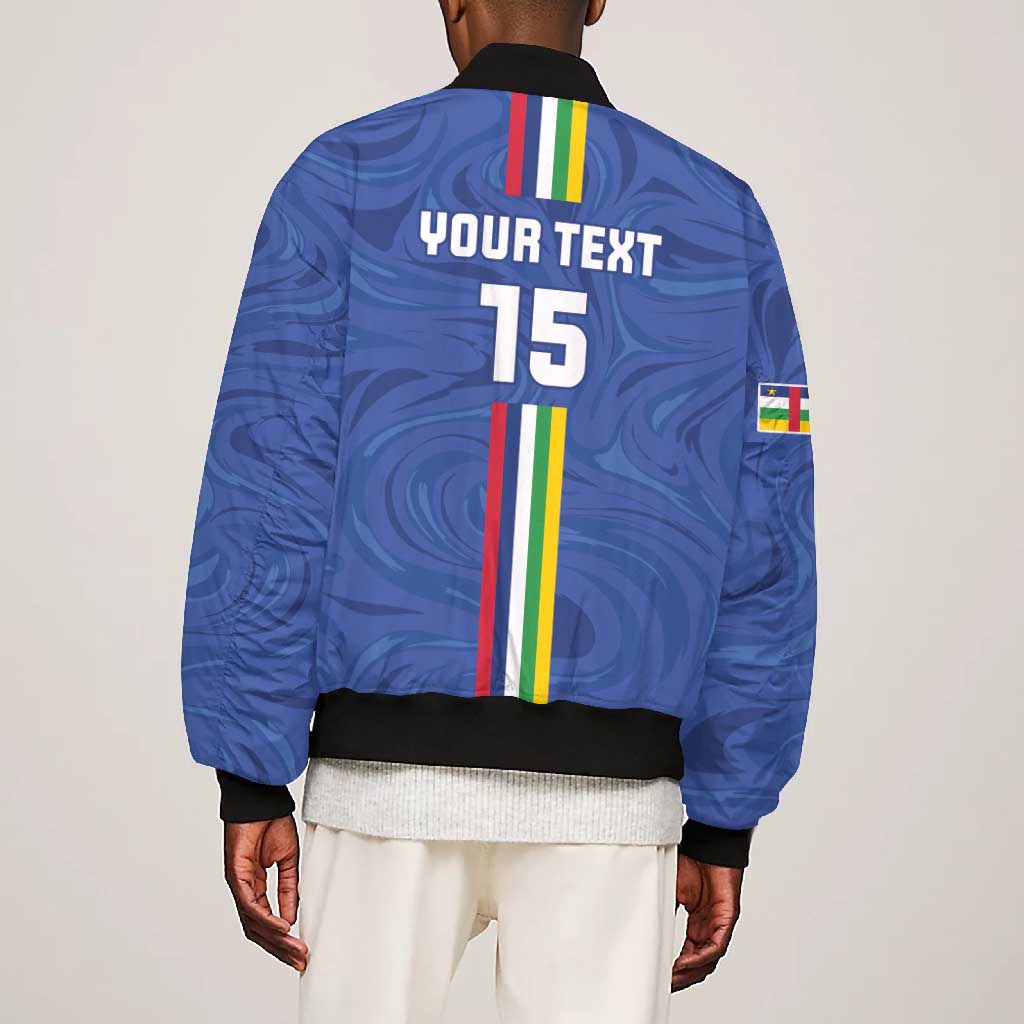 Custom Central African Republic Football Bomber Jacket Allez Les Fauves