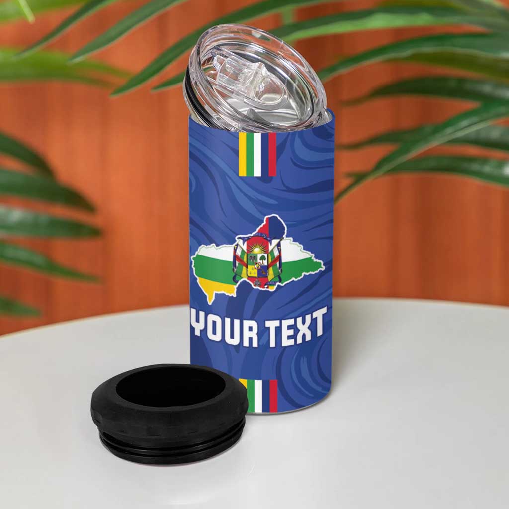 Custom Central African Republic Football 4 in 1 Can Cooler Tumbler Allez Les Fauves