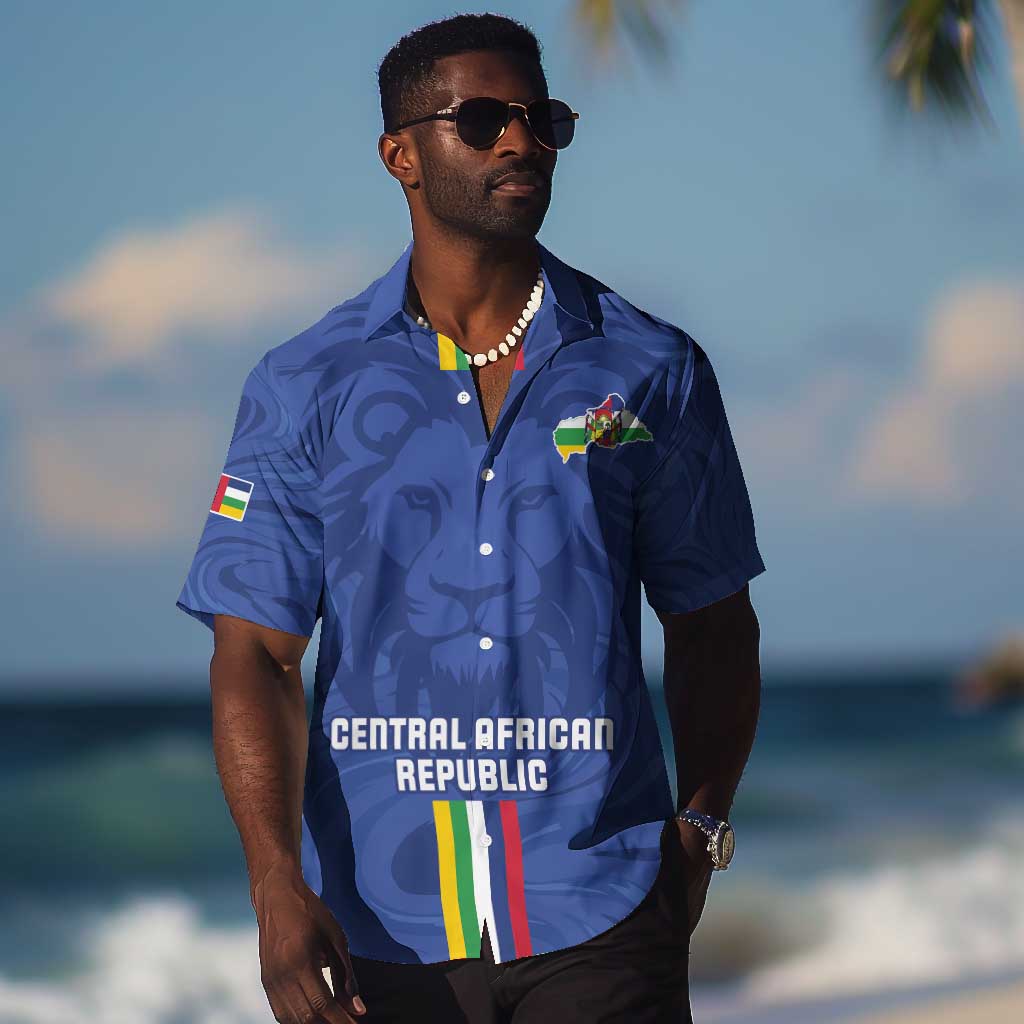Custom Central African Republic Football Hawaiian Shirt Allez Les Fauves