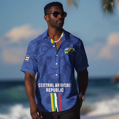 Custom Central African Republic Football Hawaiian Shirt Allez Les Fauves