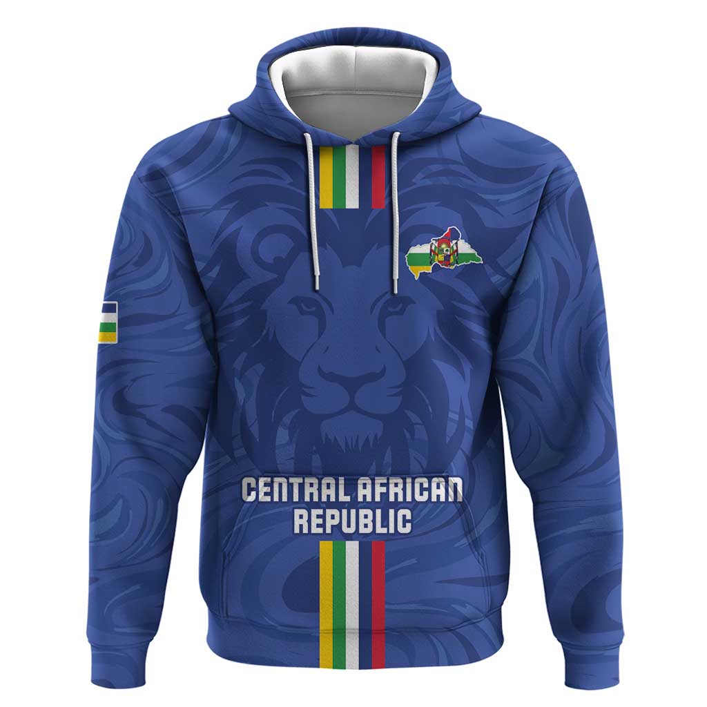 Custom Central African Republic Football Hoodie Allez Les Fauves