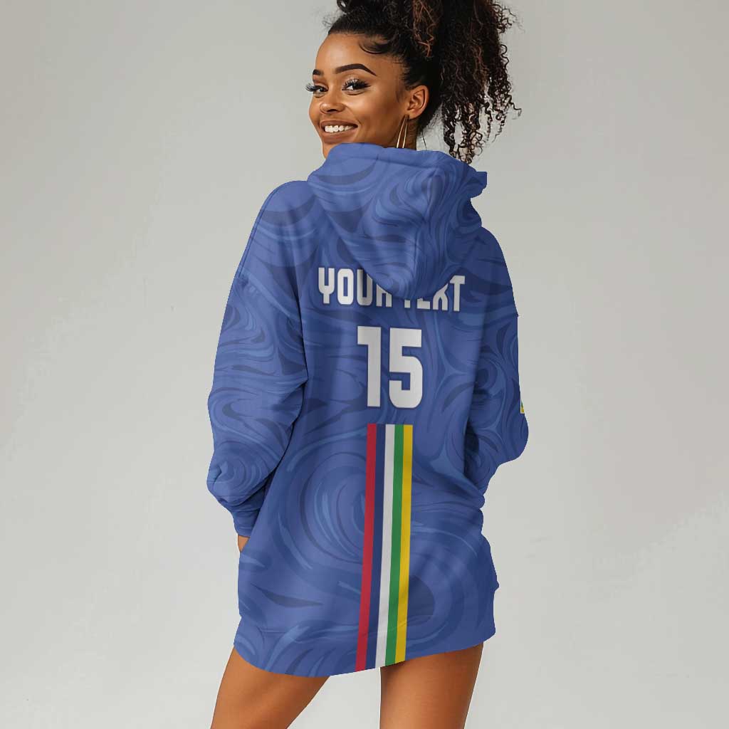 Custom Central African Republic Football Hoodie Dress Allez Les Fauves