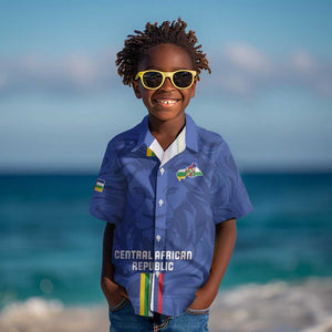 Custom Central African Republic Football Kid Hawaiian Shirt Allez Les Fauves