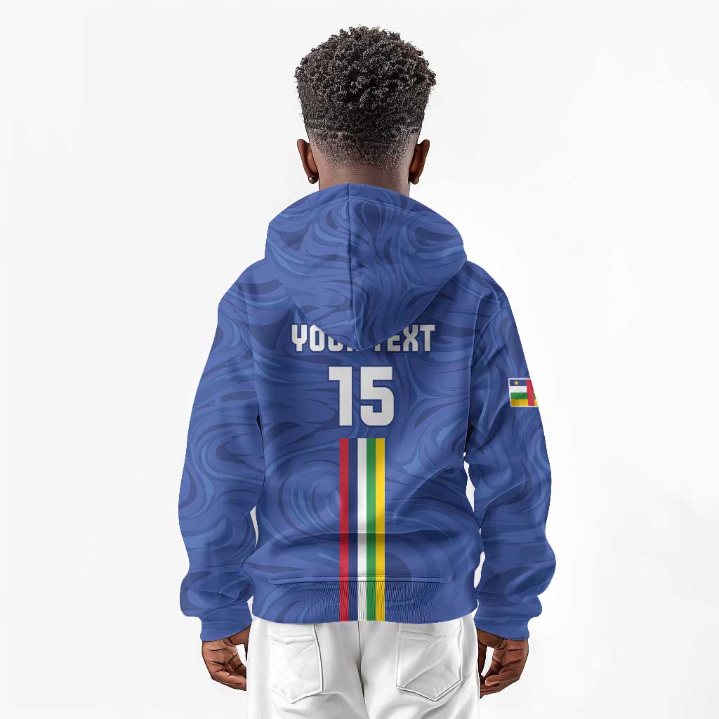 Custom Central African Republic Football Kid Hoodie Allez Les Fauves