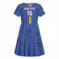 Custom Central African Republic Football Kid Short Sleeve Dress Allez Les Fauves