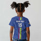 Custom Central African Republic Football Kid T shirt Allez Les Fauves