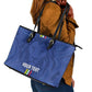 Custom Central African Republic Football Leather Tote Bag Allez Les Fauves