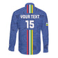 Custom Central African Republic Football Long Sleeve Button Shirt Allez Les Fauves
