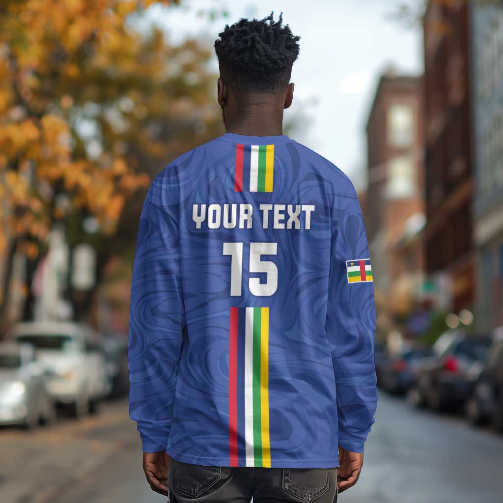 Custom Central African Republic Football Long Sleeve Shirt Allez Les Fauves