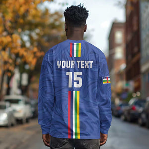 Custom Central African Republic Football Long Sleeve Shirt Allez Les Fauves