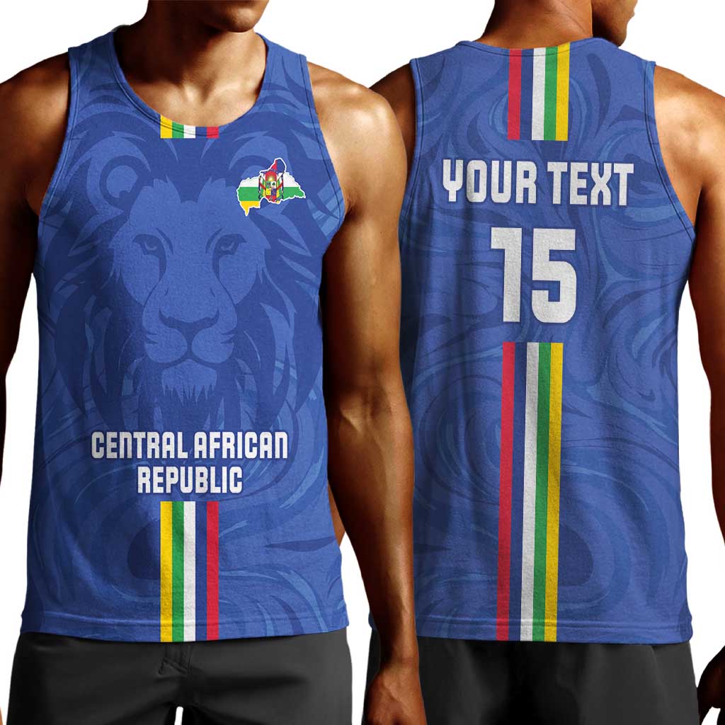 Custom Central African Republic Football Men Tank Top Allez Les Fauves