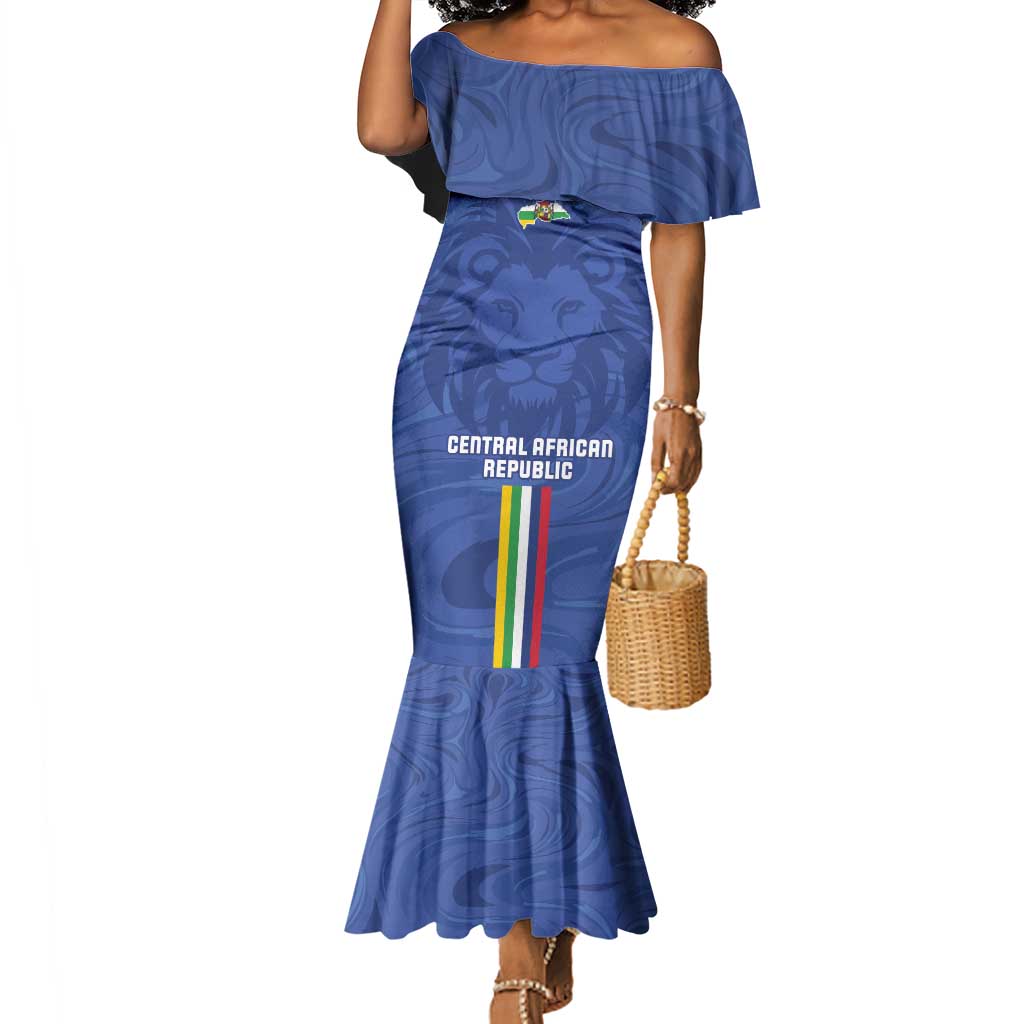 Custom Central African Republic Football Mermaid Dress Allez Les Fauves