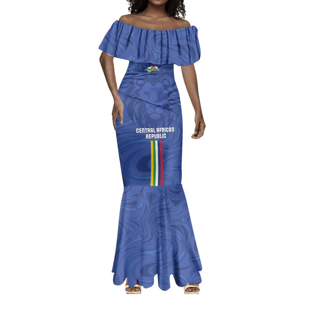 Custom Central African Republic Football Mermaid Dress Allez Les Fauves