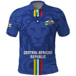 Custom Central African Republic Football Polo Shirt Allez Les Fauves