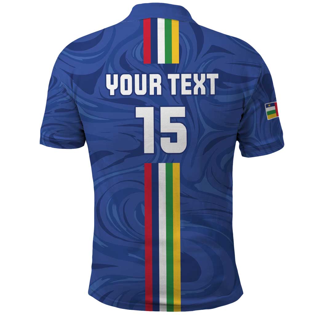 Custom Central African Republic Football Polo Shirt Allez Les Fauves