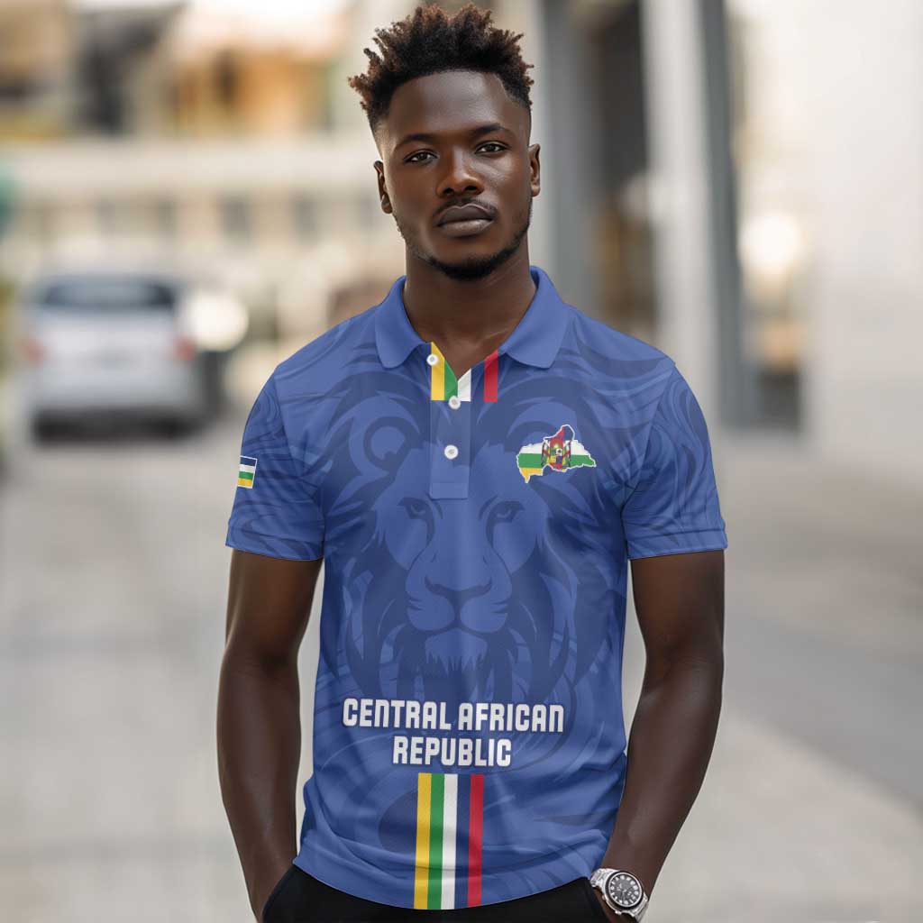 Custom Central African Republic Football Polo Shirt Allez Les Fauves