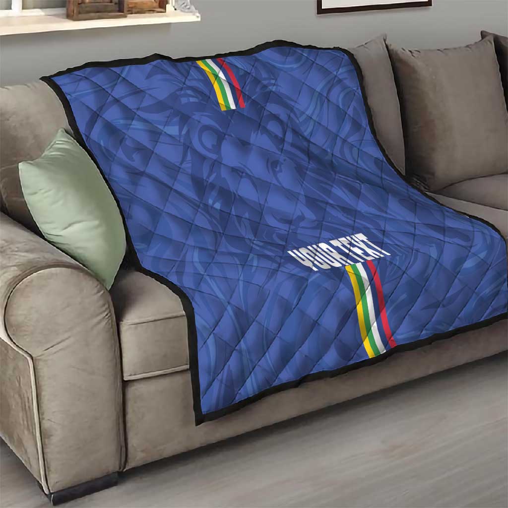 Custom Central African Republic Football Quilt Allez Les Fauves