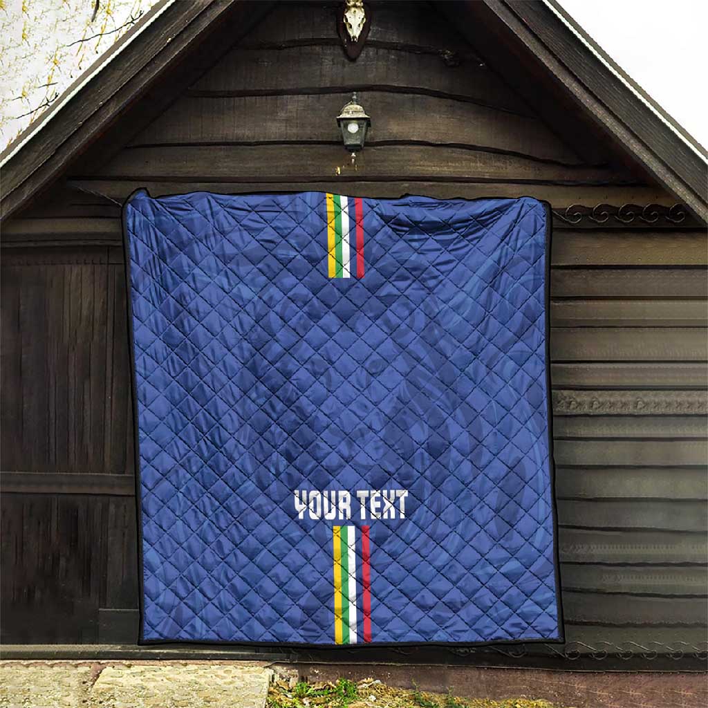 Custom Central African Republic Football Quilt Allez Les Fauves