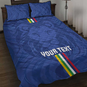 Custom Central African Republic Football Quilt Bed Set Allez Les Fauves