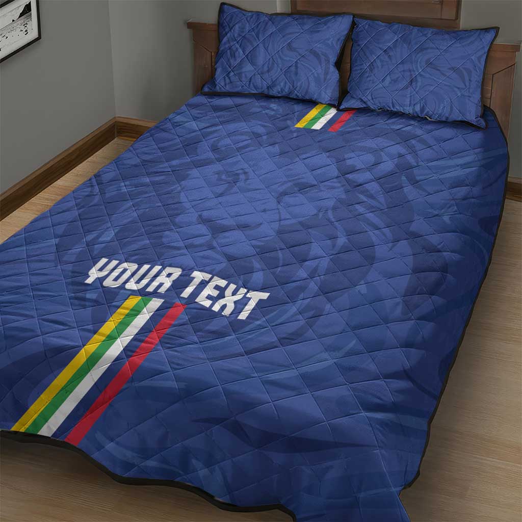 Custom Central African Republic Football Quilt Bed Set Allez Les Fauves