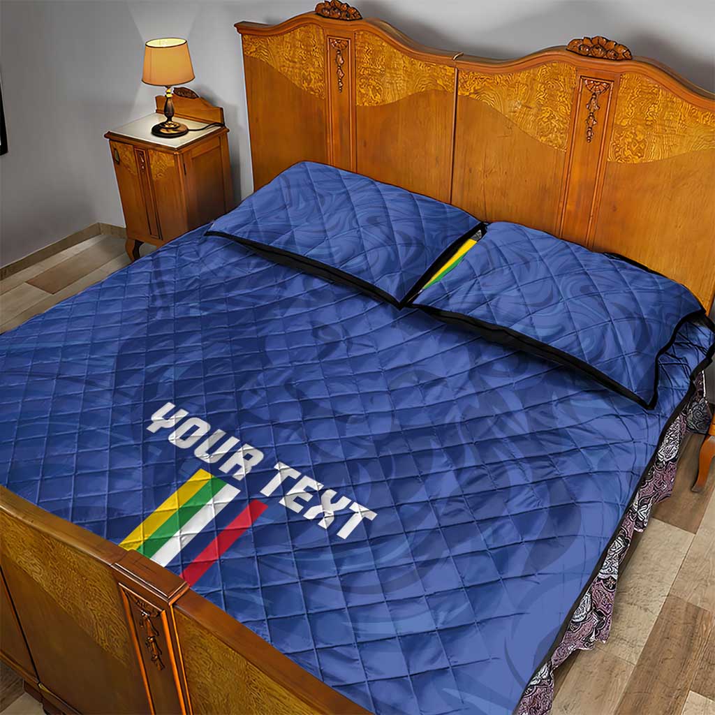 Custom Central African Republic Football Quilt Bed Set Allez Les Fauves