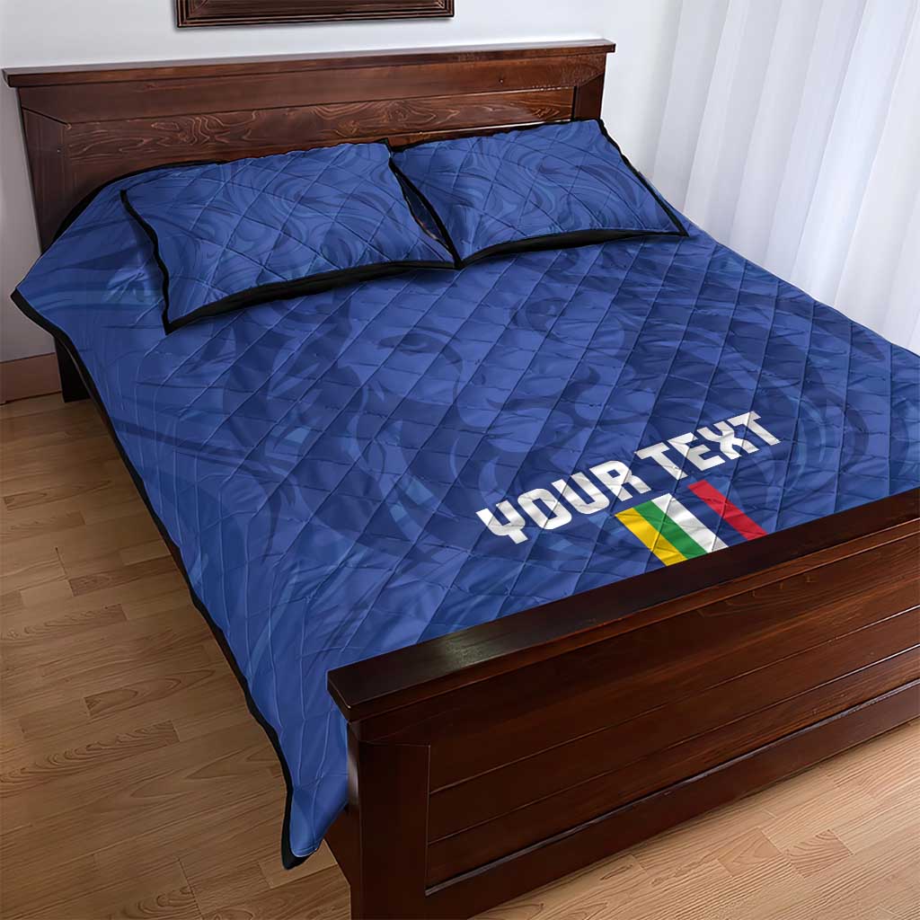 Custom Central African Republic Football Quilt Bed Set Allez Les Fauves