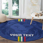 Custom Central African Republic Football Round Carpet Allez Les Fauves