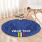 Custom Central African Republic Football Round Carpet Allez Les Fauves
