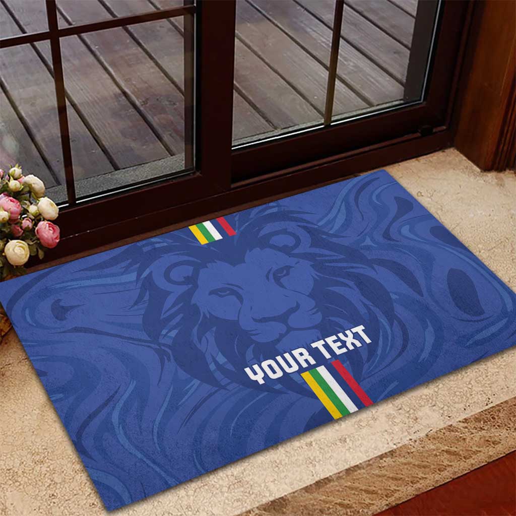 Custom Central African Republic Football Rubber Doormat Allez Les Fauves