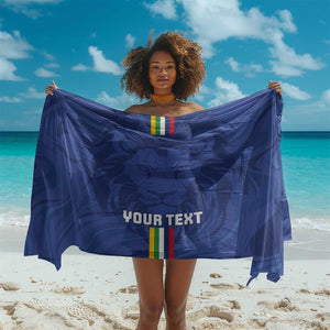 Custom Central African Republic Football Sarong Allez Les Fauves