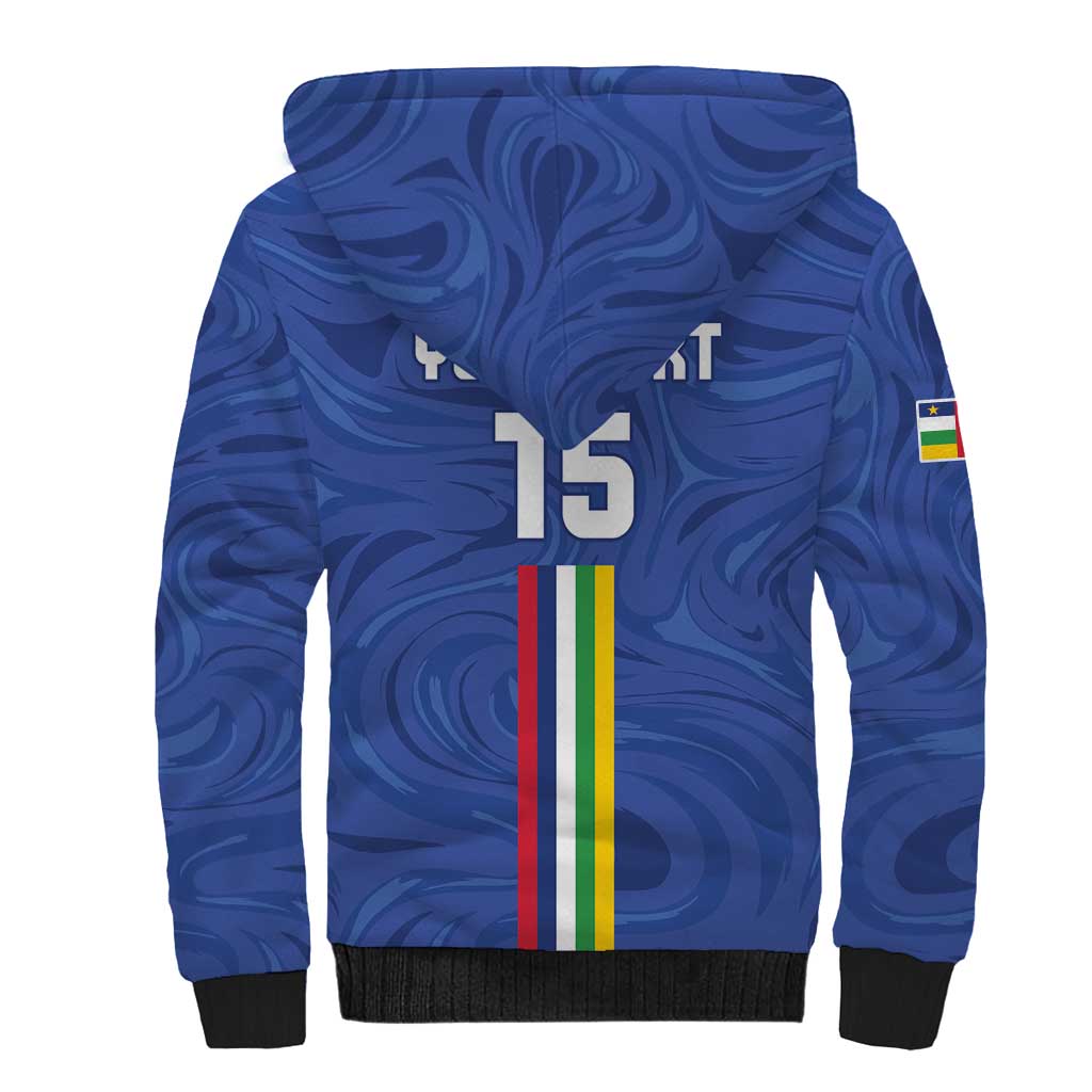Custom Central African Republic Football Sherpa Hoodie Allez Les Fauves