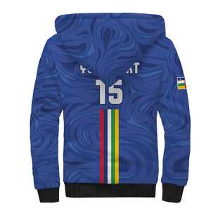 Custom Central African Republic Football Sherpa Hoodie Allez Les Fauves