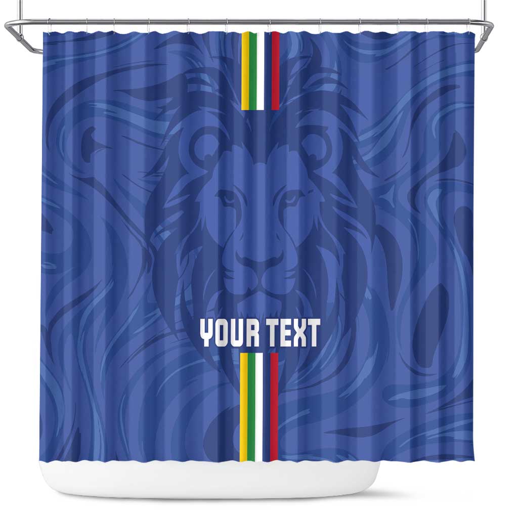 Custom Central African Republic Football Shower Curtain Allez Les Fauves