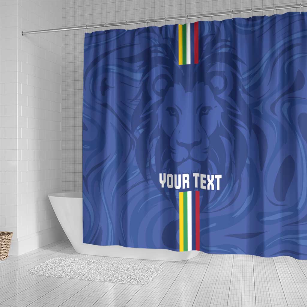 Custom Central African Republic Football Shower Curtain Allez Les Fauves