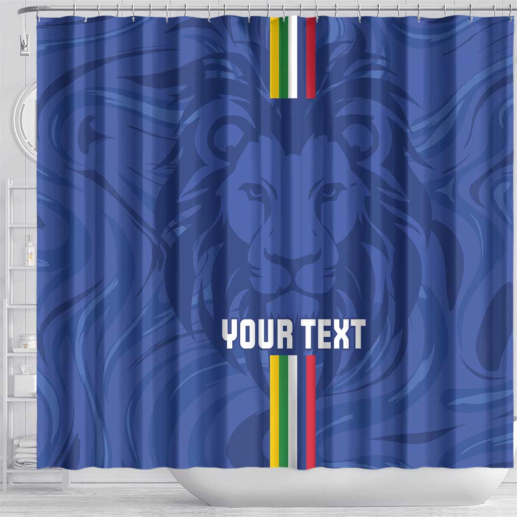 Custom Central African Republic Football Shower Curtain Allez Les Fauves