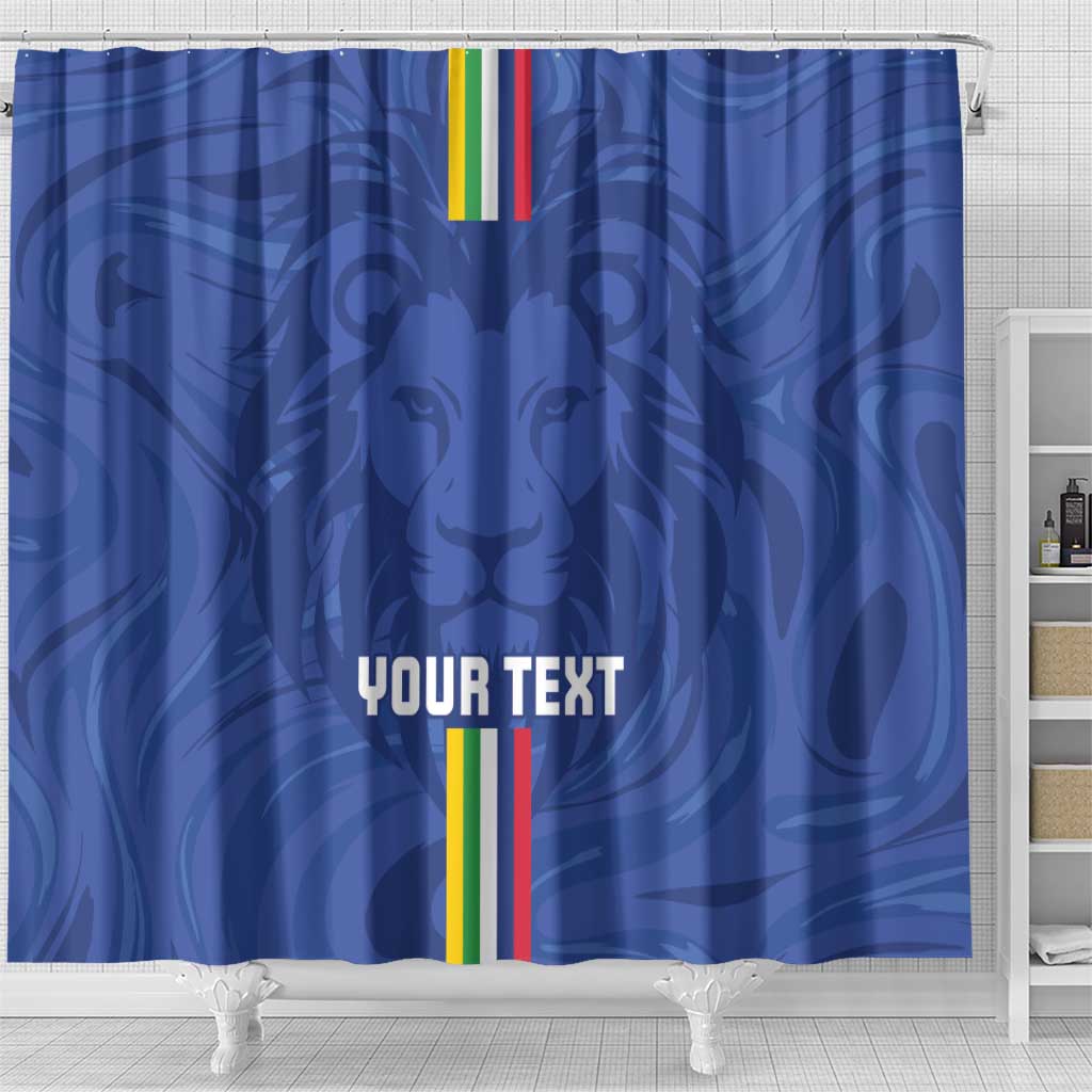 Custom Central African Republic Football Shower Curtain Allez Les Fauves