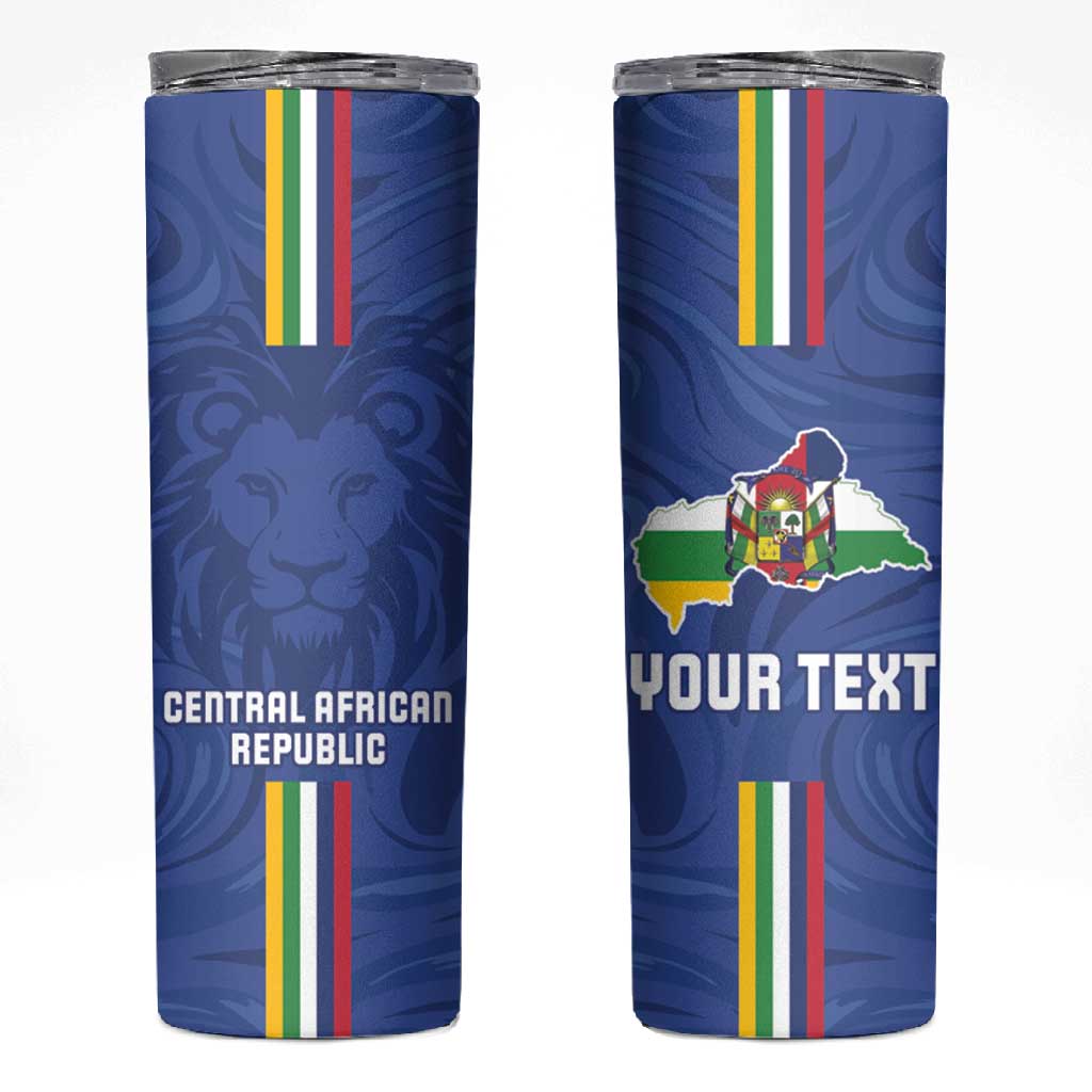 Custom Central African Republic Football Skinny Tumbler Allez Les Fauves