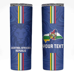 Custom Central African Republic Football Skinny Tumbler Allez Les Fauves