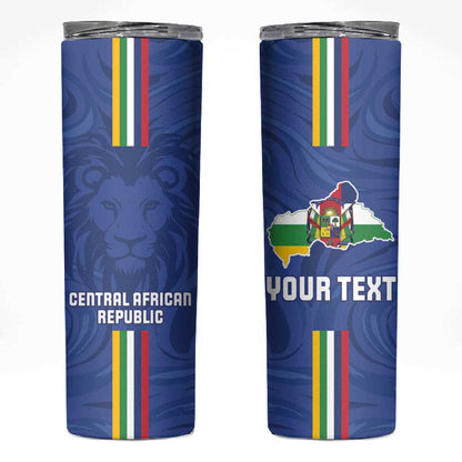 Custom Central African Republic Football Skinny Tumbler Allez Les Fauves