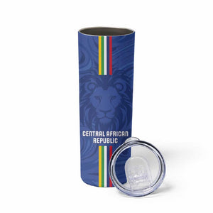 Custom Central African Republic Football Skinny Tumbler Allez Les Fauves