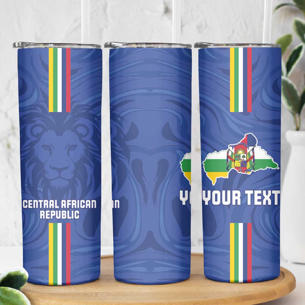 Custom Central African Republic Football Skinny Tumbler Allez Les Fauves